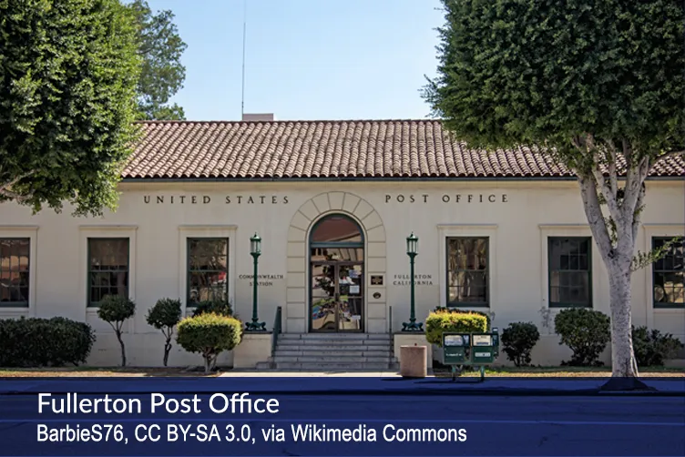 Fullerton Post Office BarbieS76, CC BY-SA 3.0, via Wikimedia Commons