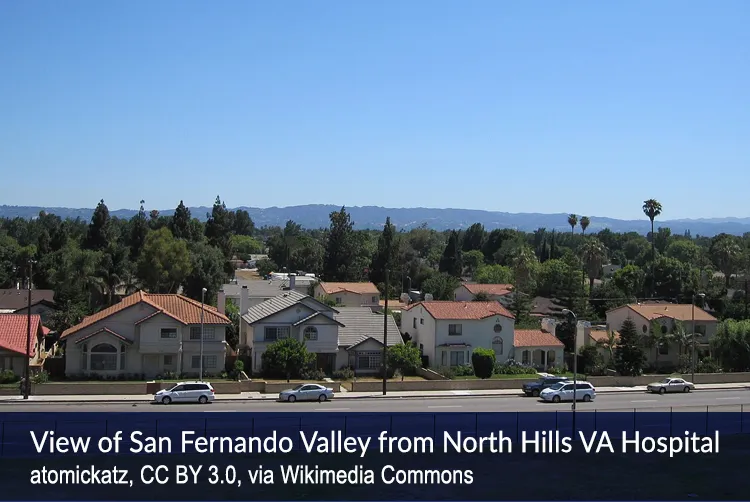 View of San Fernando Valley from North Hills VA Hospital atomickatz, CC BY 3.0, via Wikimedia Commons