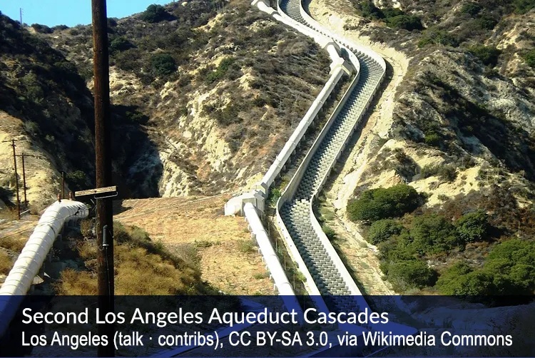 Second Los Angeles Aqueduct Cascades Los Angeles (talk · contribs), CC BY-SA 3.0, via Wikimedia Commons